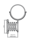 Зеркало HAIBA HB6408 увеличительное настенное 8