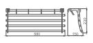 Полка для полотенец HAIBA HB806, хром