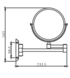 Зеркало HAIBA HB6108 увеличительное 8