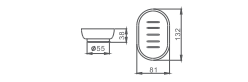 Тарелка мыльница HAIBA HB751, матовая 