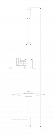 Душевая стойка Lemark LM8066C  с шестиугольной мыльницей