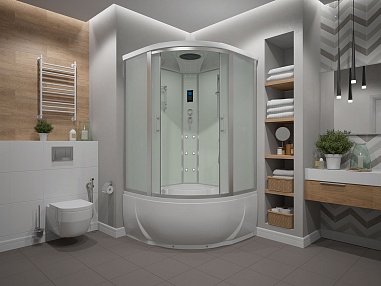 Душевой бокс Erlit ER4350T-W3 (1500x1500x2250)