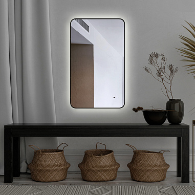 Зеркало Silver Mirrors Incanto-BLACK 600х1000 (бесконтактный сенсор, гор./верт.)