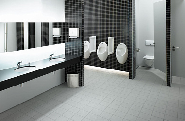 Писсуар Vitra Arkitekt 4106B003-5597 с сенсорным смывом, питание от батарейки