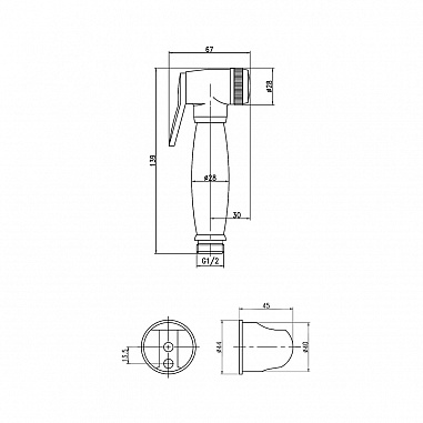 Комплект аксессуаров Lemark LM8087B для биде, бронза