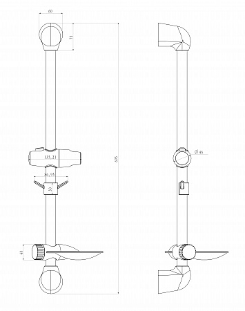Душевая стойка Lemark LM8065C круглой мыльницей