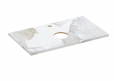 Столешница Cersanit STONE из керамогранита Life 80x45x2 белый сатиновый