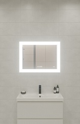 Зеркало Cersanit LED DESIGN PRO 060 80 часы с подсветкой прямоугольное