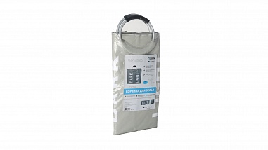 Fixsen FX-1021 Корзина для белья с алюминиевыми ручками серая