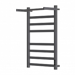 Полотенцесушитель электрический Point Меркурий PN83858PGR П7 500x800 с полкой, диммер справа, графит