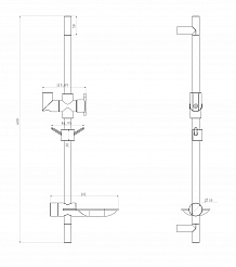 Душевая стойка Lemark LM8062C с овальной мыльницей