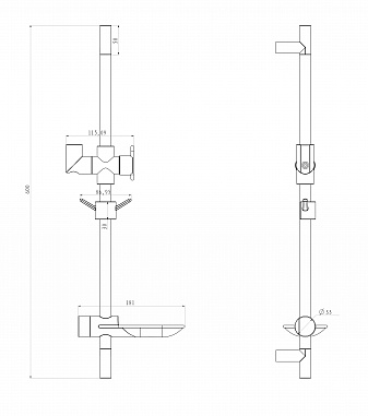 Душевая стойка Lemark LM8062C с овальной мыльницей