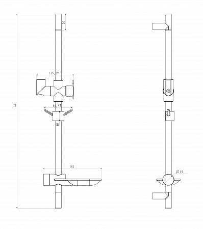 Душевая стойка Lemark LM8062C с овальной мыльницей