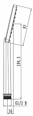 Душевая лейка Lemark LM1411C 1-функциональная, хром