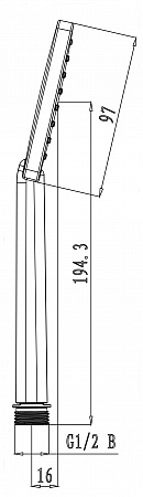 Душевая лейка Lemark LM1411C 1-функциональная, хром