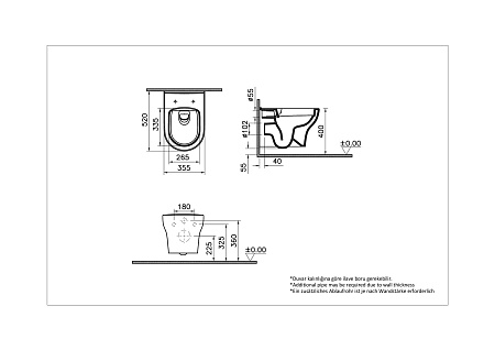 Унитаз Vitra Zentrum Round 7786B003-0075, подвесной, безободковый
