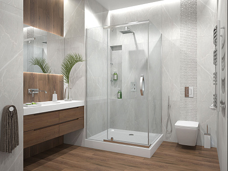 Душевое ограждение Alex Baitler AB214-120 (1200x900x2000) прямоугольное, прозрачное