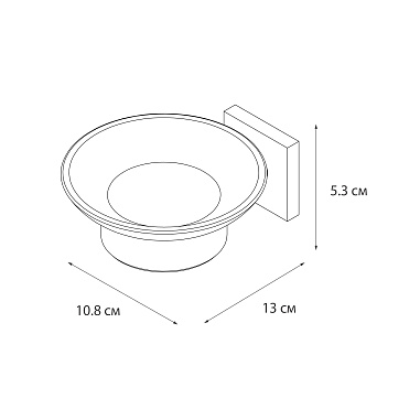 Fixsen LUX SATIN FX-16008 Мыльница стеклянная, сатин