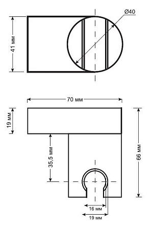 Держатель для душа, арт. SH405, ESKO 