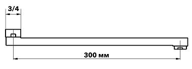 Излив плоский.,дл.300мм.,арт.ESPL300L