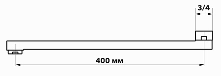 Излив плоский.,дл.400мм, арт.ESPL400L