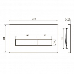 Клавиша смыва для инсталляции Point Меркурий, цвет графит, PN44831GM