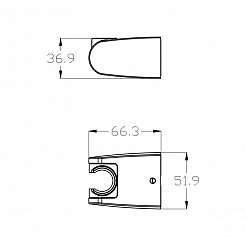 Настенное крепление для лейки Lemark LM8083BL, черный
