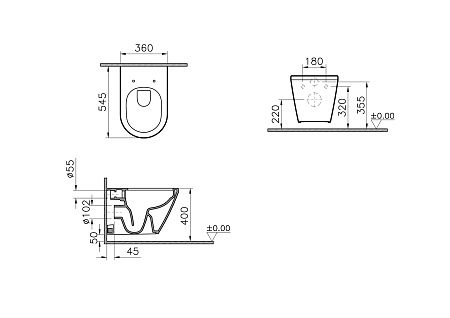 Унитаз Vitra Integra Round 7041B003-0075 подвесной, безободковый