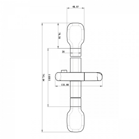Душевая стойка Lemark LM8078C 741 мм., хром