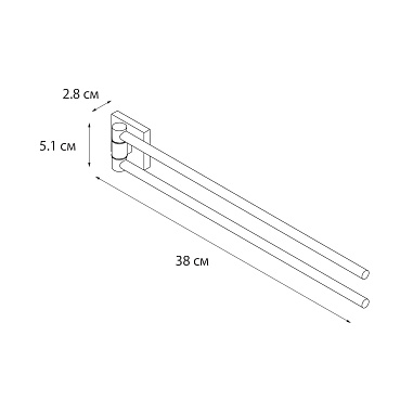 Fixsen LUX SATIN FX-16002A Полотенцедержатель рога 2-ой, сатин