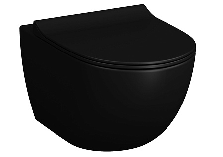Унитаз Vitra Sento 7748B083-0101, подвесной, безободковый,  матовый черный