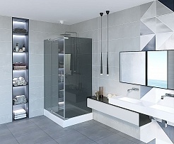 Душевое ограждение Erlit ER10112H-C4 (1200x900x2000) прямоугольное, тонированное